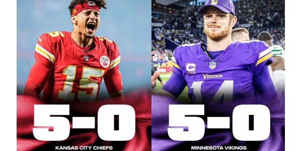 La guerre du football a commencé, et les Chiefs et les Vikings restent invaincus et dominent le champ de bataille de la NFL